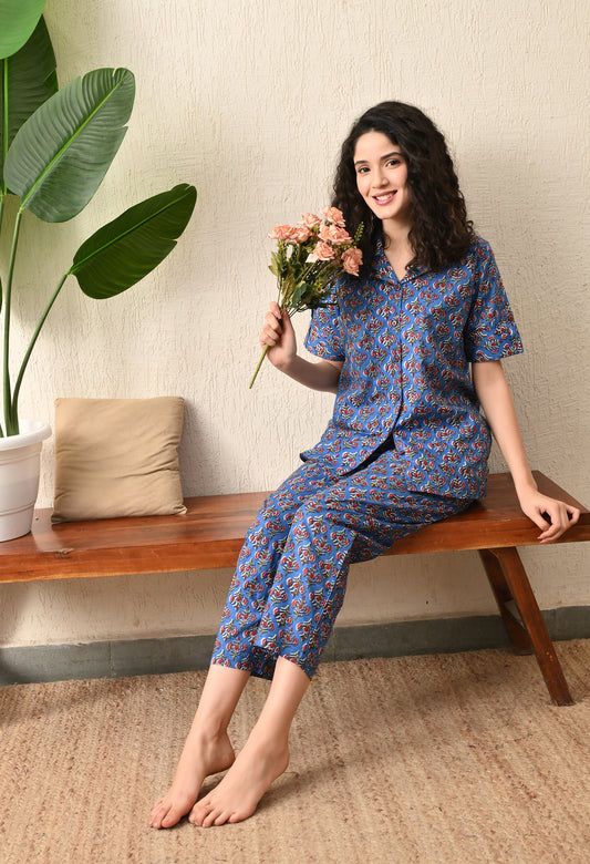Vaimiya Floral Printed Shirt With Trousers Co-Ords